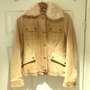 Banana Republic Tan Leather Jacket
